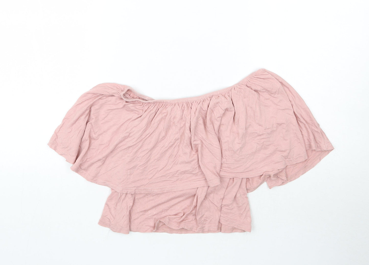 Boohoo Womens Pink   Cropped Blouse Size 8