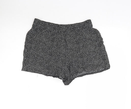 Papaya Womens Black Polka Dot  Hot Pants Shorts Size 12
