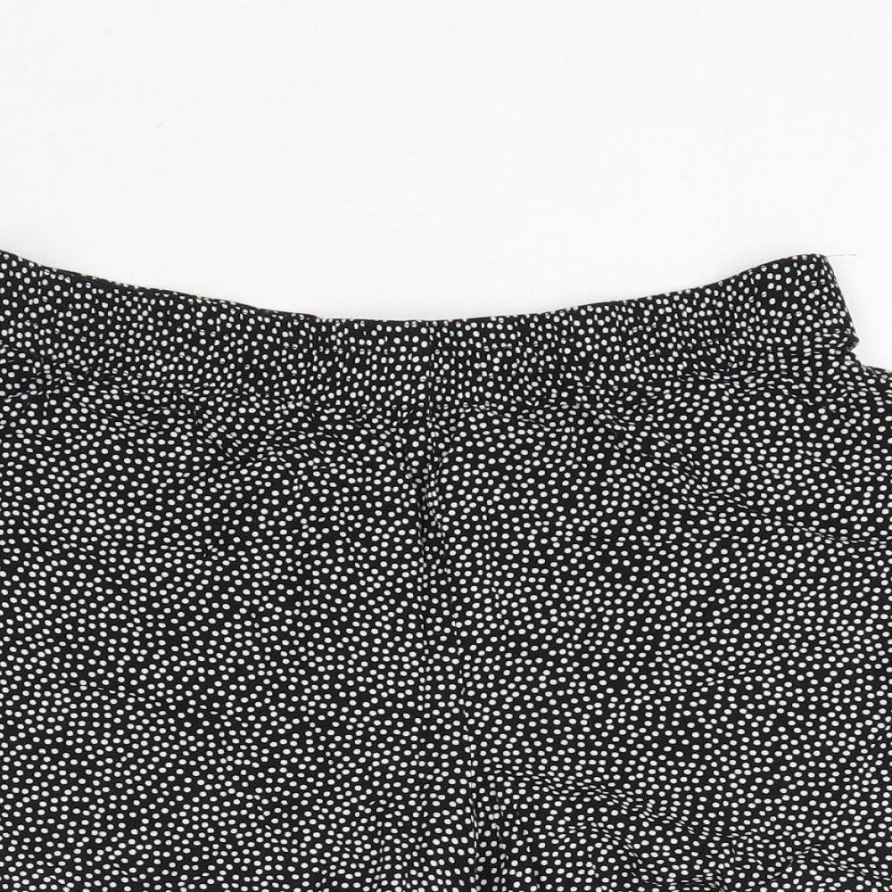 Papaya Womens Black Polka Dot  Hot Pants Shorts Size 12