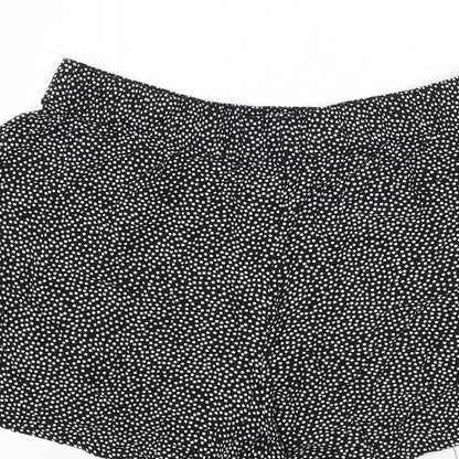 Papaya Womens Black Polka Dot  Hot Pants Shorts Size 12