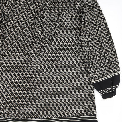 H&M Womens Black Geometric  Mini  Size 10