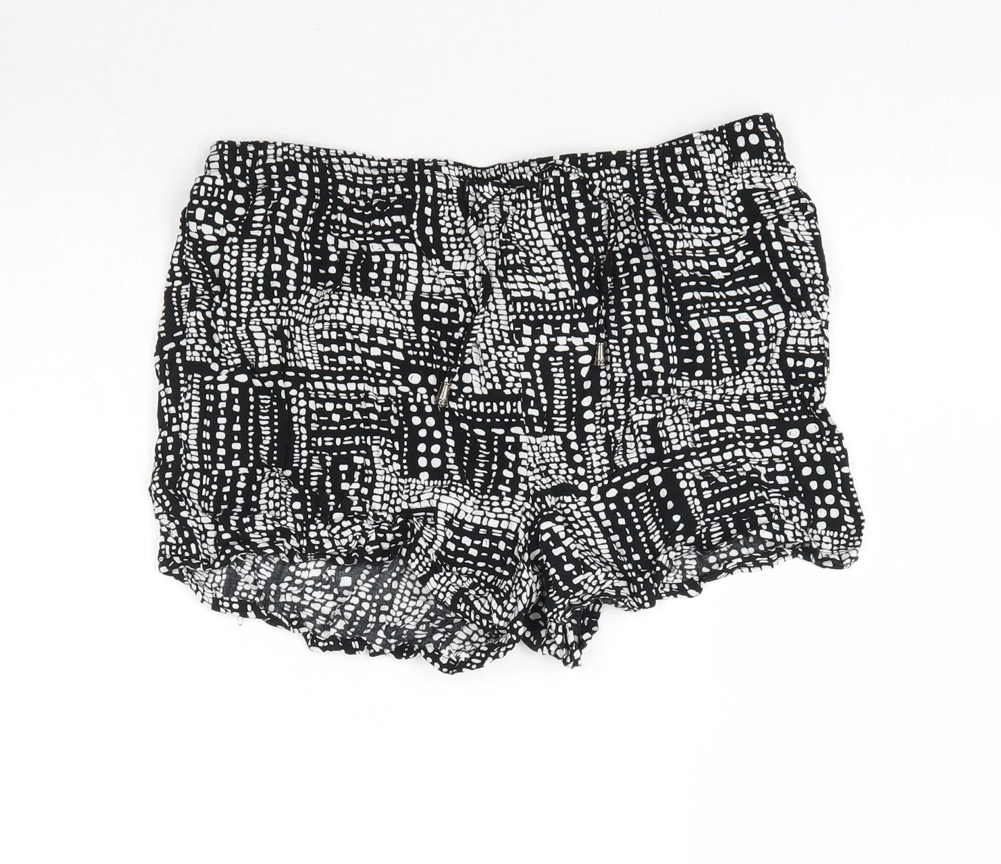 Papaya Womens Black Polka Dot  Hot Pants Shorts Size 12