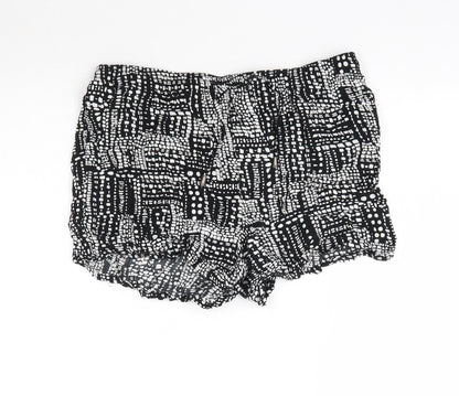 Papaya Womens Black Polka Dot  Hot Pants Shorts Size 12