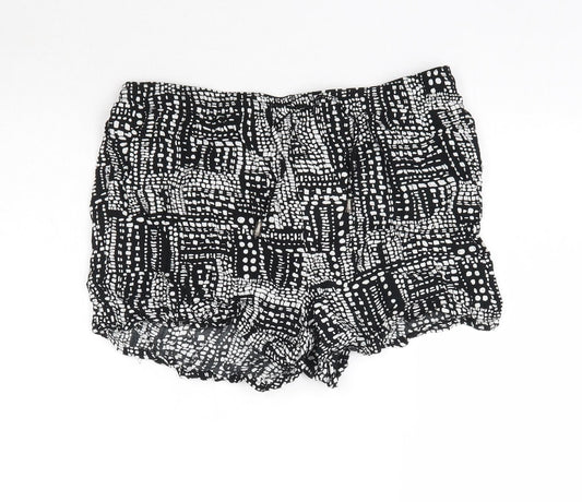 Papaya Womens Black Polka Dot  Hot Pants Shorts Size 12