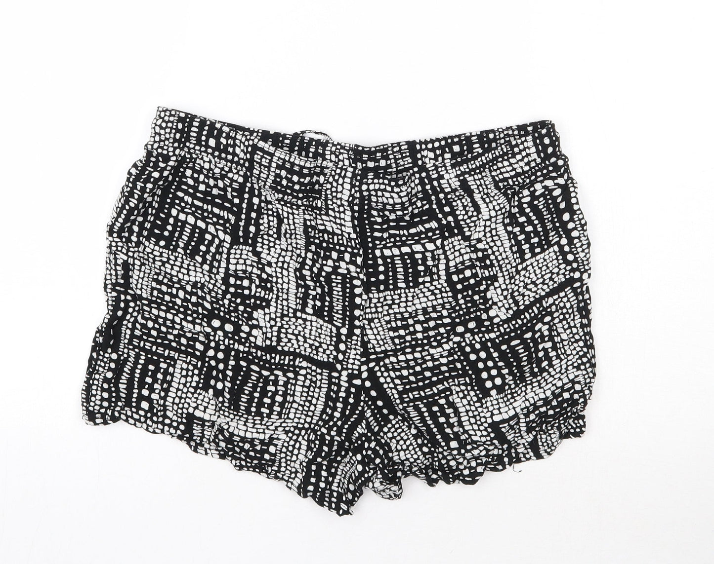 Papaya Womens Black Polka Dot  Hot Pants Shorts Size 12