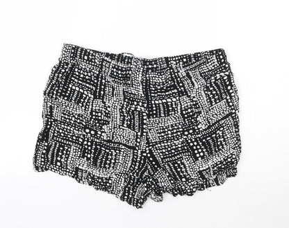 Papaya Womens Black Polka Dot  Hot Pants Shorts Size 12