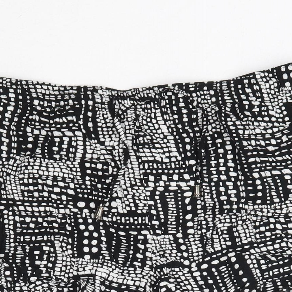 Papaya Womens Black Polka Dot  Hot Pants Shorts Size 12