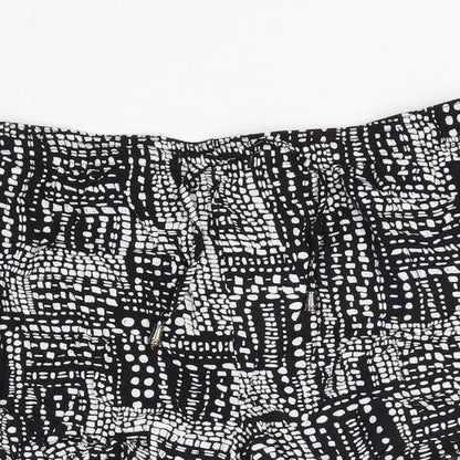 Papaya Womens Black Polka Dot  Hot Pants Shorts Size 12