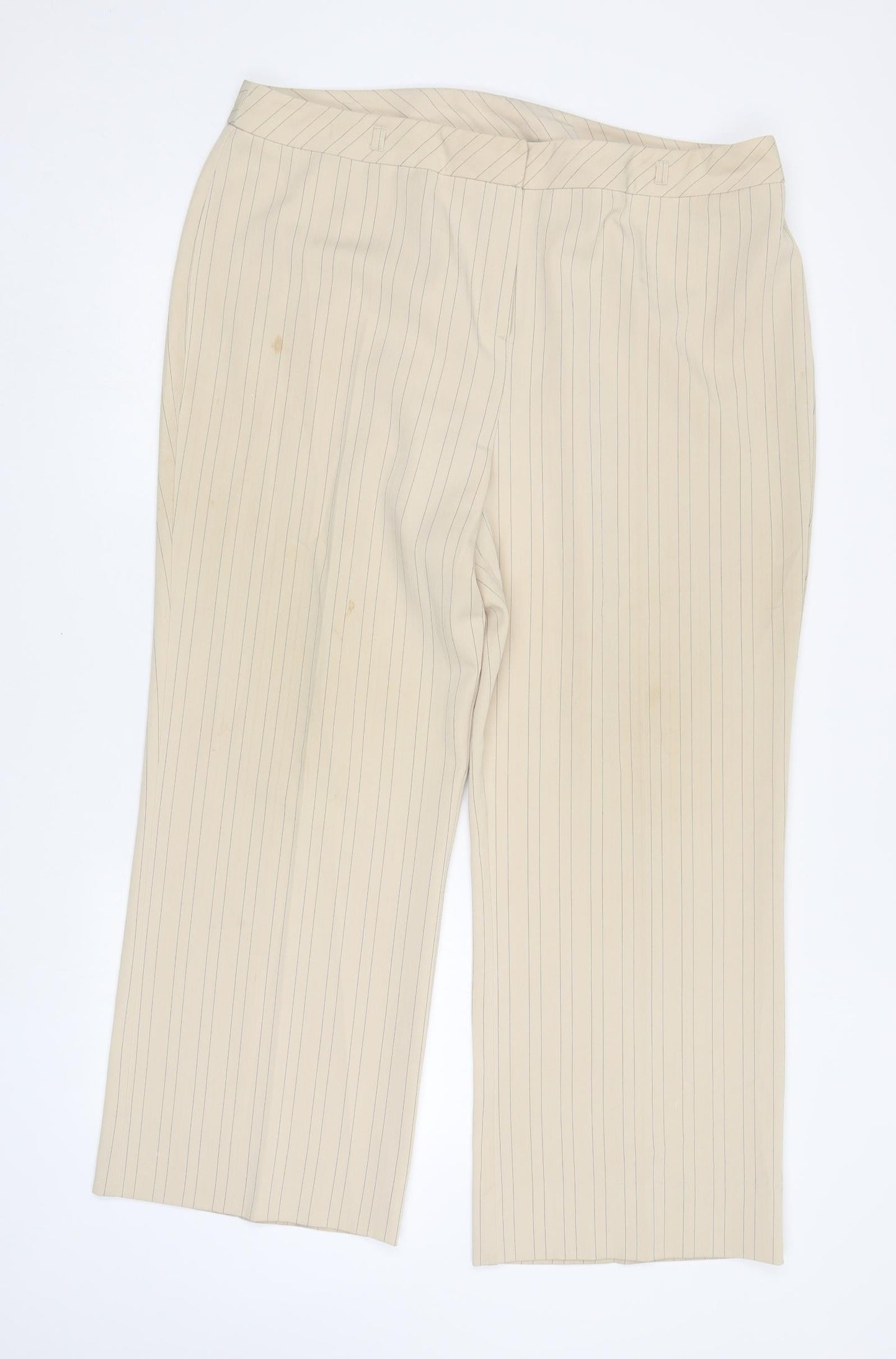 Womens UK Size 20 Berkertex Regular Fit  Ivory Trousers