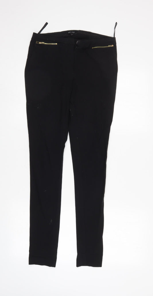 Womens UK Size 8 New Look Regular Fit  Black Trousers