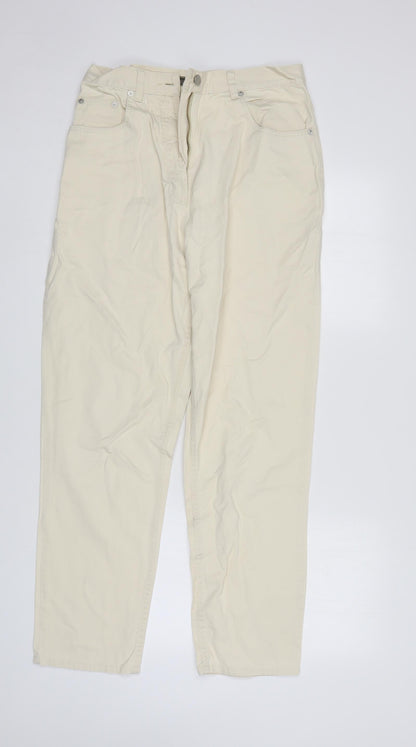 R I Clothing Womens Ivory   Straight Jeans Size 14 L29 in