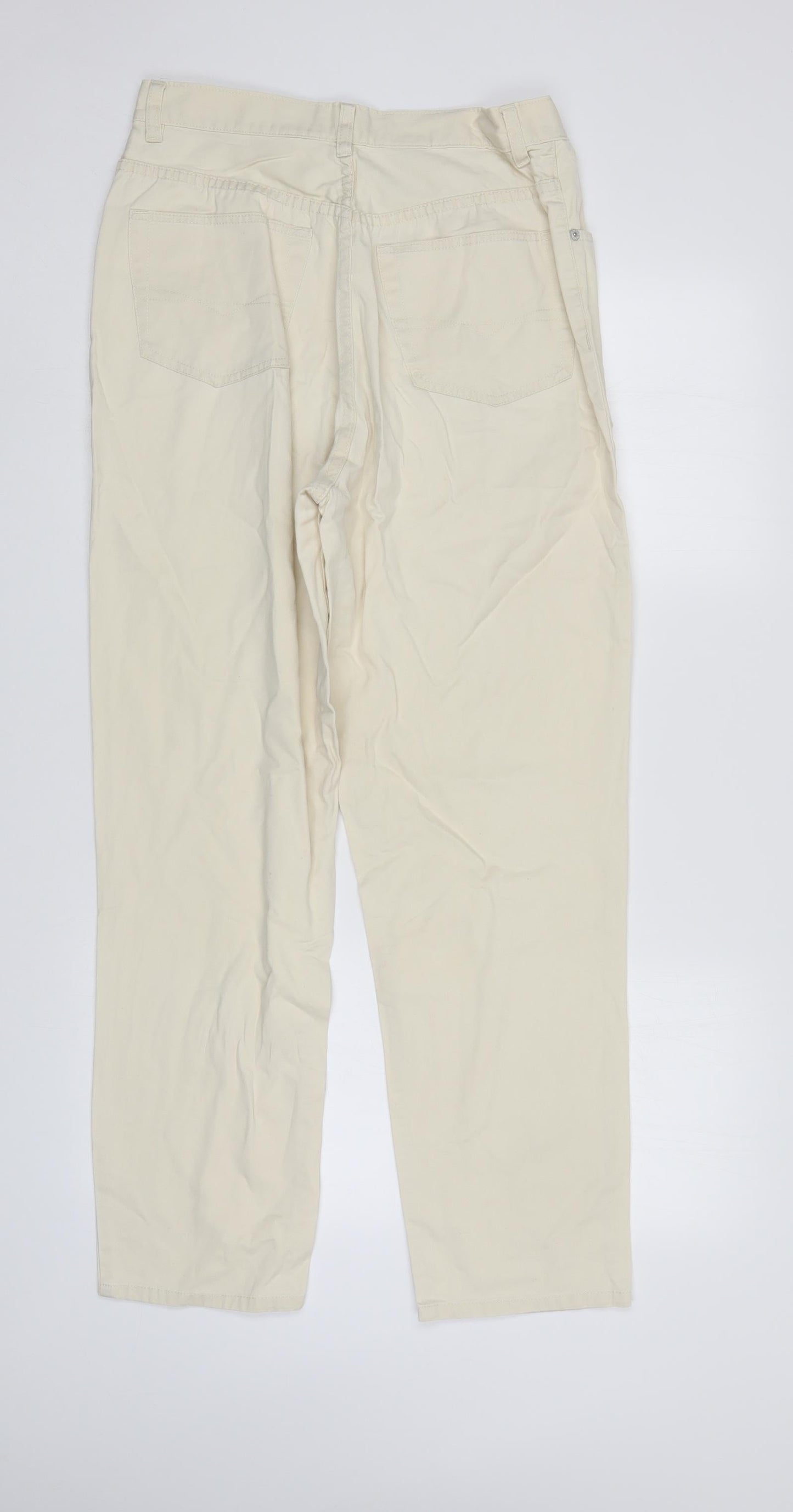 R I Clothing Womens Ivory   Straight Jeans Size 14 L29 in