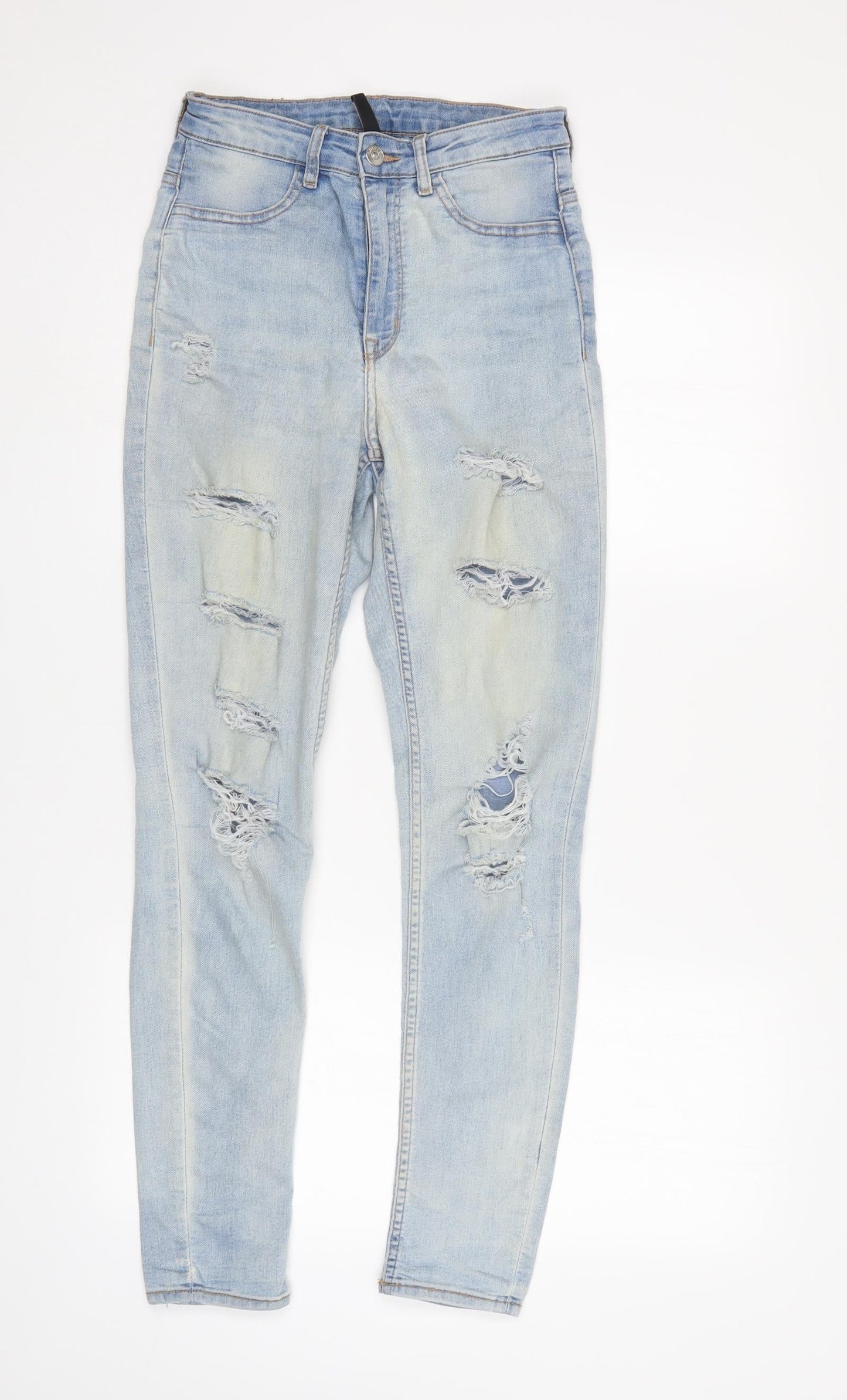 Womens UK Size 8 Divided Regular Fit Straight Blue Jeans