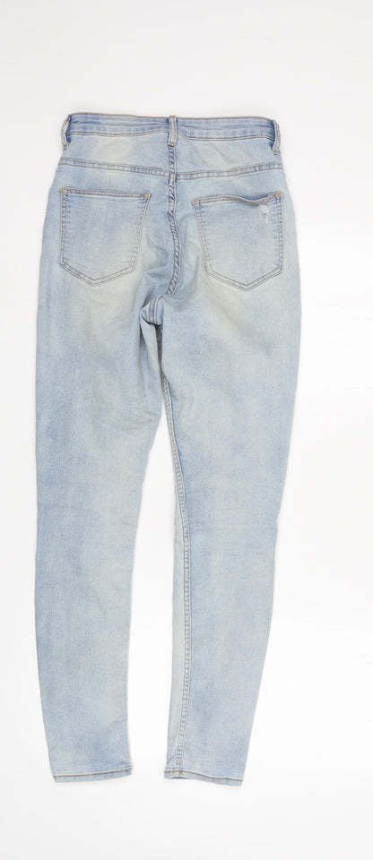 Womens UK Size 8 Divided Regular Fit Straight Blue Jeans