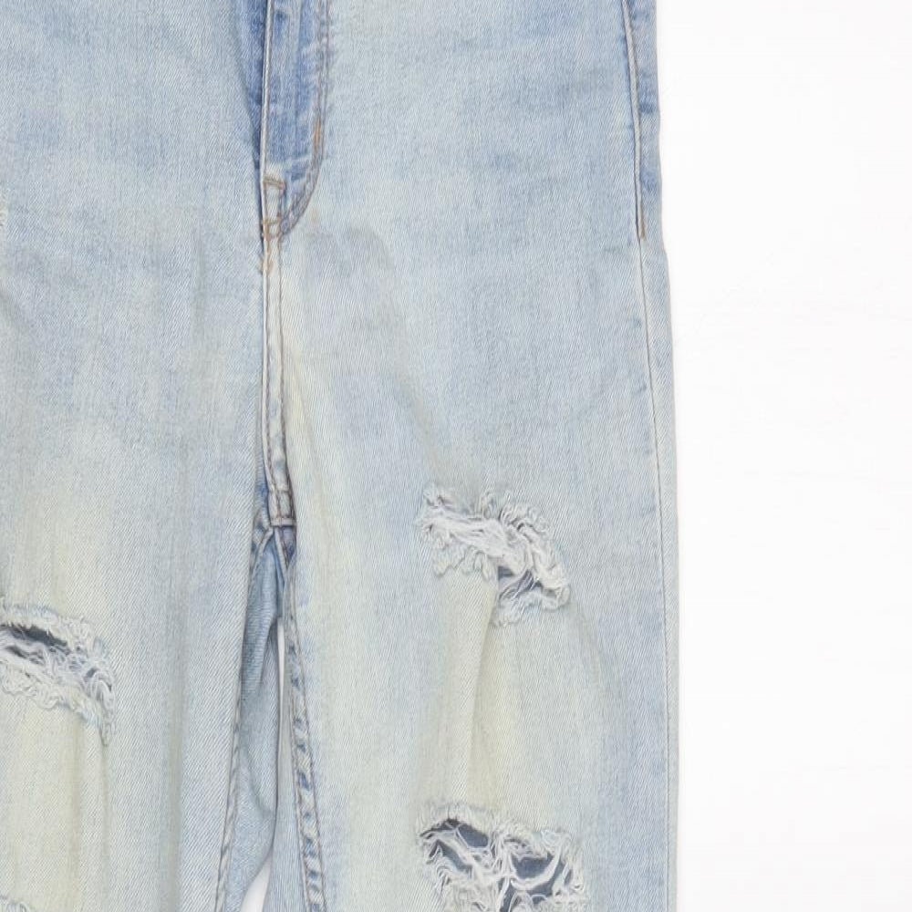 Womens UK Size 8 Divided Regular Fit Straight Blue Jeans