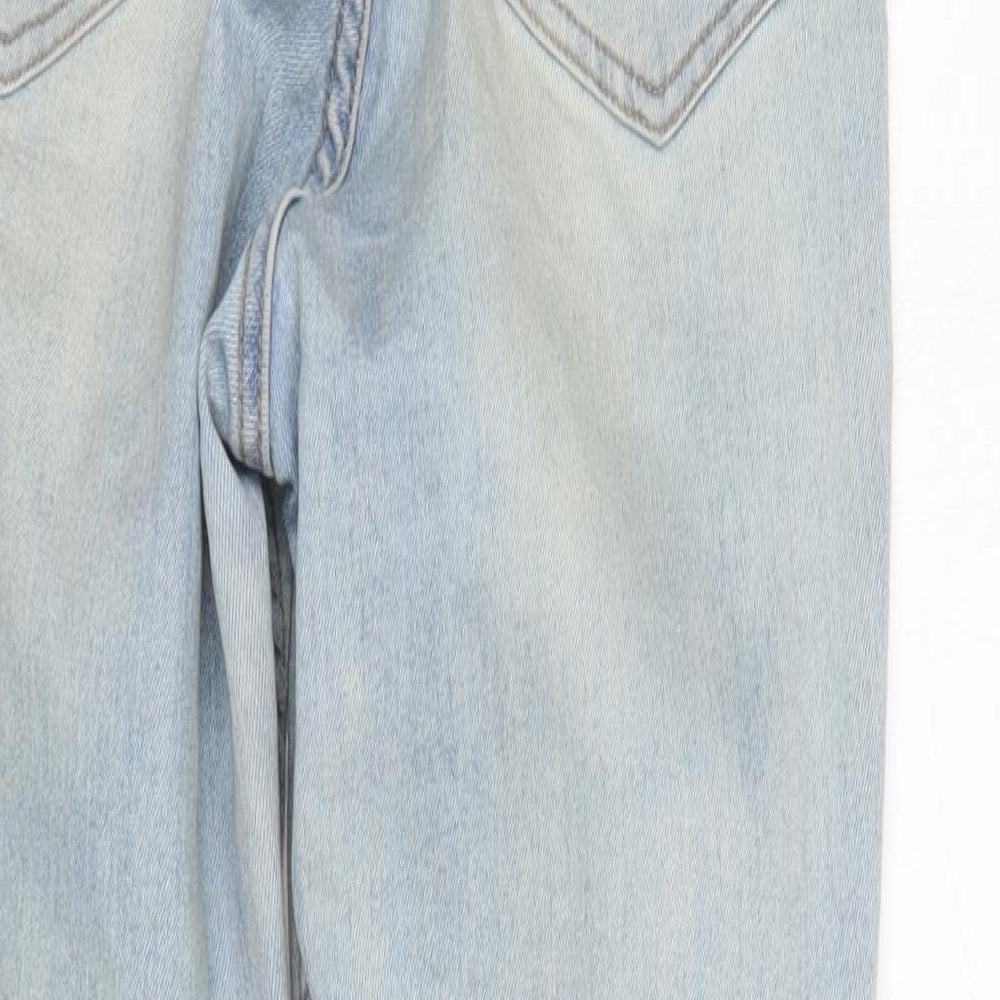 Womens UK Size 8 Divided Regular Fit Straight Blue Jeans