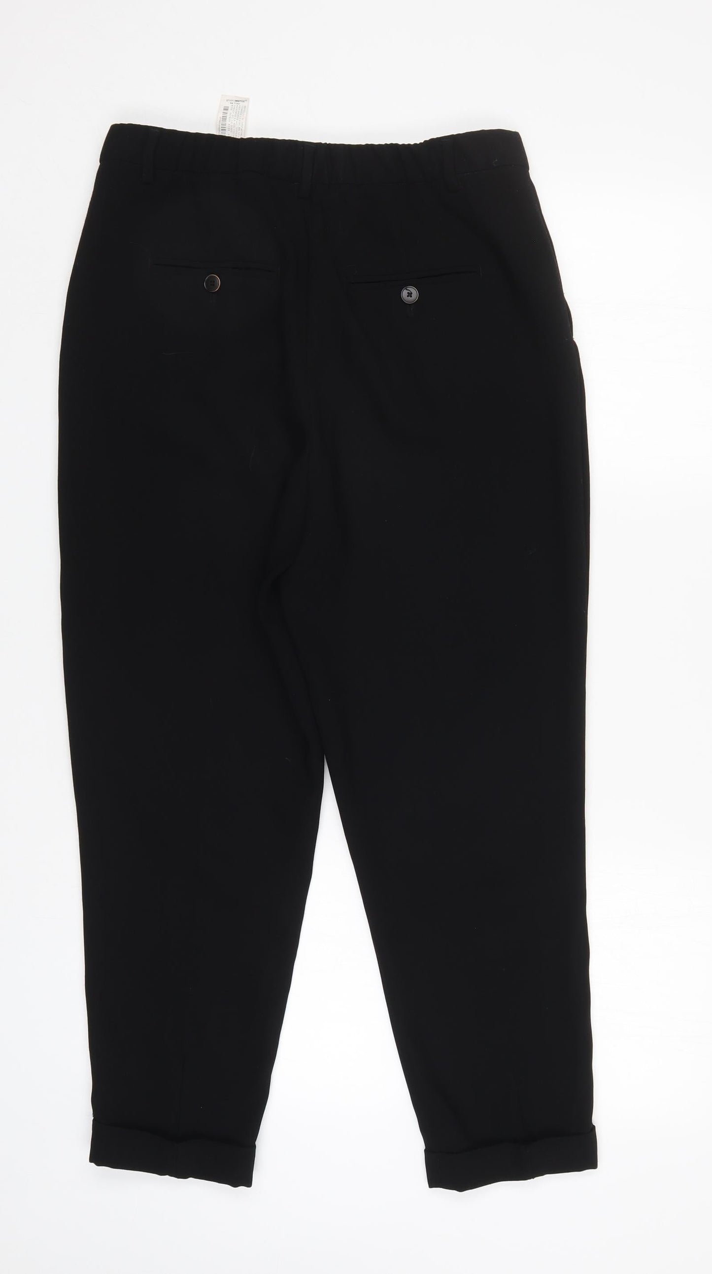 Womens UK Size S Zara Regular Fit  Black Trousers