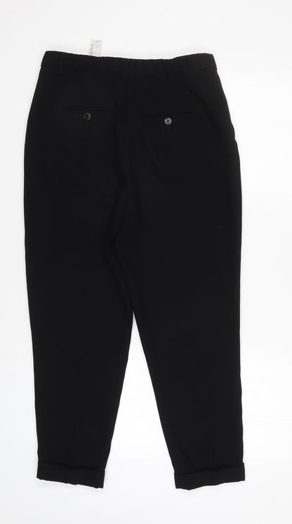 Womens UK Size S Zara Regular Fit  Black Trousers
