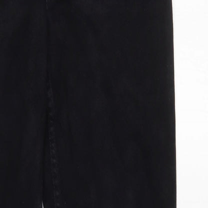Womens UK Size 12 DP Denim Regular Fit Flared Black Jeans