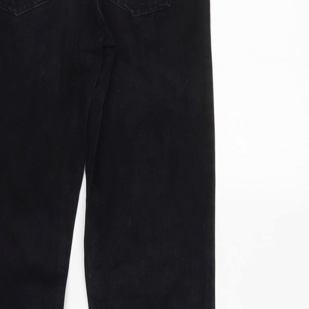 Womens UK Size 12 DP Denim Regular Fit Flared Black Jeans