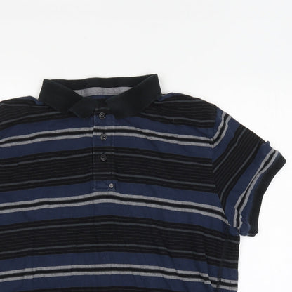 FFP Factory Mens Multicoloured Striped   Polo Size XL
