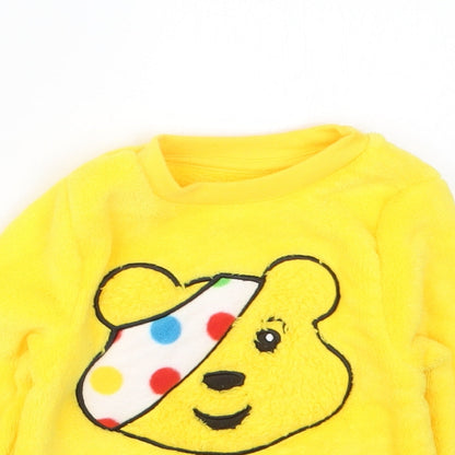 George Baby Yellow Geometric  Babydoll Pyjama Top Size 12-18 Months  - Pudsey