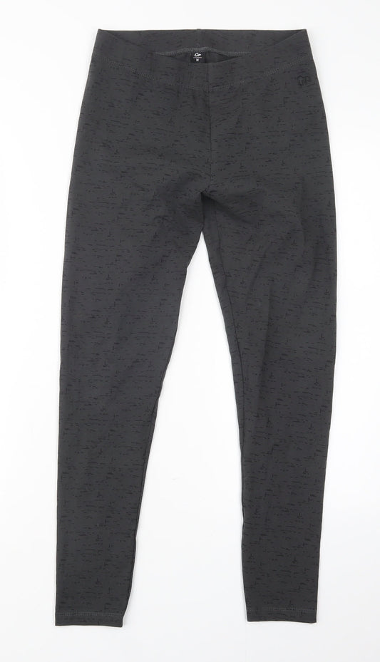 Additional front view of 7UP women’s grey capri leggings, size M, 26-inch leg