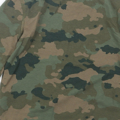 M&Co Boys Green Camouflage  Pullover Jumper Size 5-6 Years