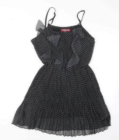 Uttam London Womens Black Polka Dot  Mini  Size S