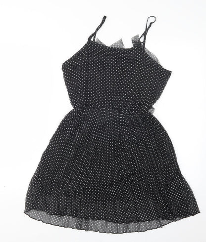 Uttam London Womens Black Polka Dot  Mini  Size S