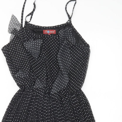 Uttam London Womens Black Polka Dot  Mini  Size S