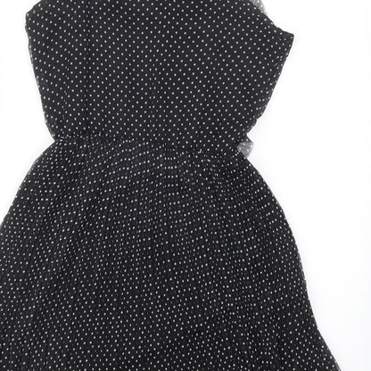 Uttam London Womens Black Polka Dot  Mini  Size S