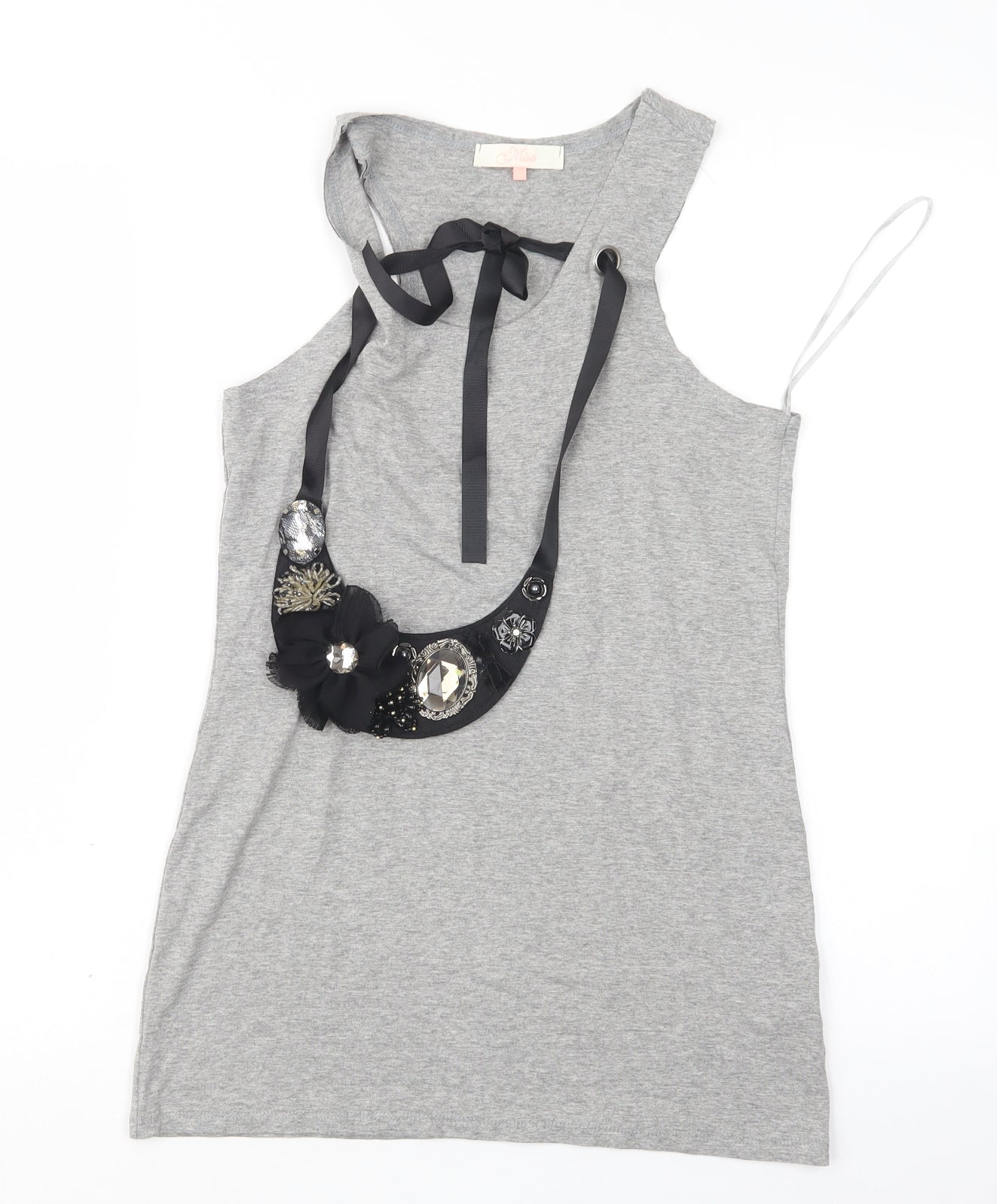 Womens UK Size 10 Miso Grey Basic Tank