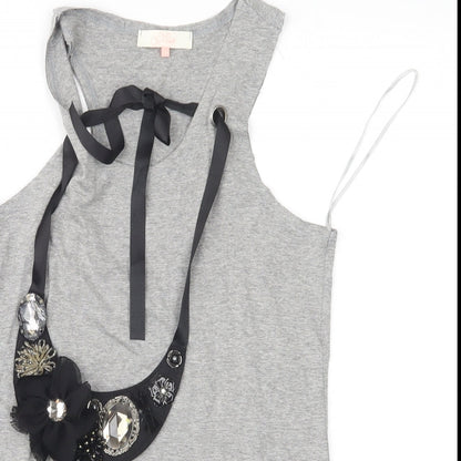 Womens UK Size 10 Miso Grey Basic Tank