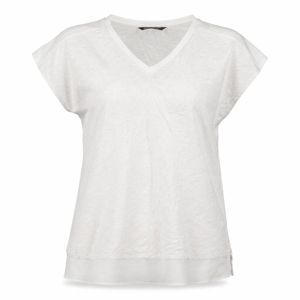 Womens UK Size XS Halston White Basic T-Shirt
