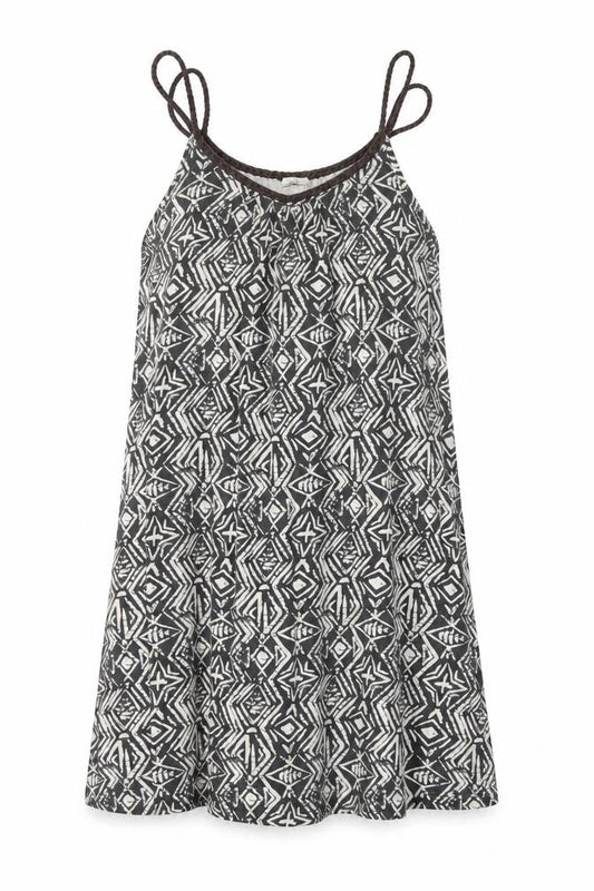Front view of Peacocks women’s black tank dress, size M