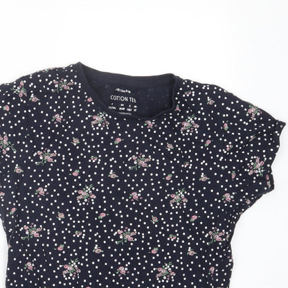 Primark Womens Blue Geometric  Basic T-Shirt Size 6