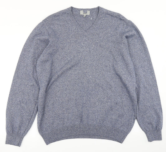 M&S Mens Blue  Knit Pullover Jumper Size XL
