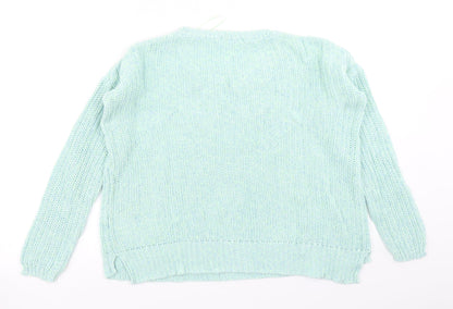 Womens UK Size 10 Krisp Green Pullover Jumper