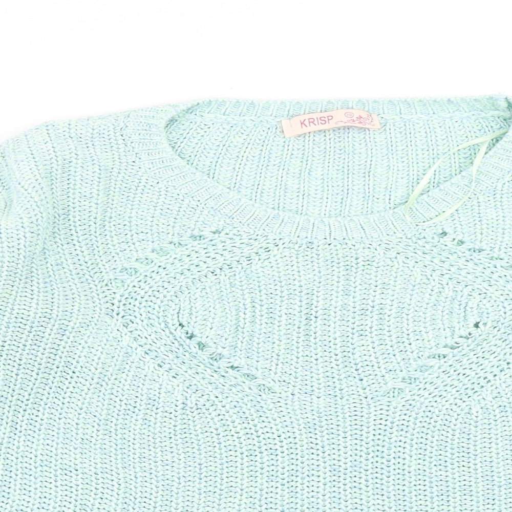 Womens UK Size 10 Krisp Green Pullover Jumper