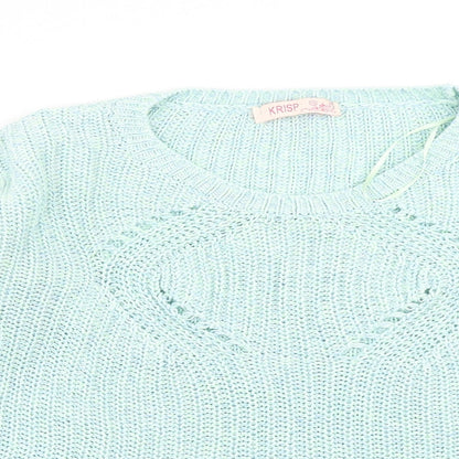 Womens UK Size 10 Krisp Green Pullover Jumper