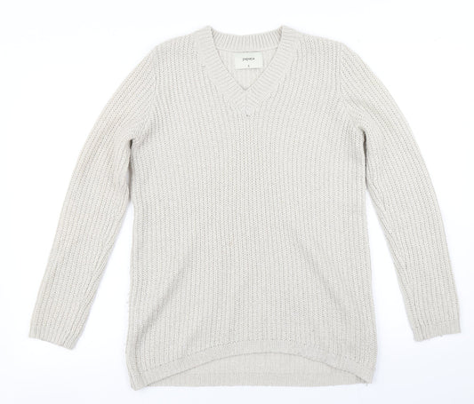 Womens UK Size S Papaya Gold Pullover Jumper