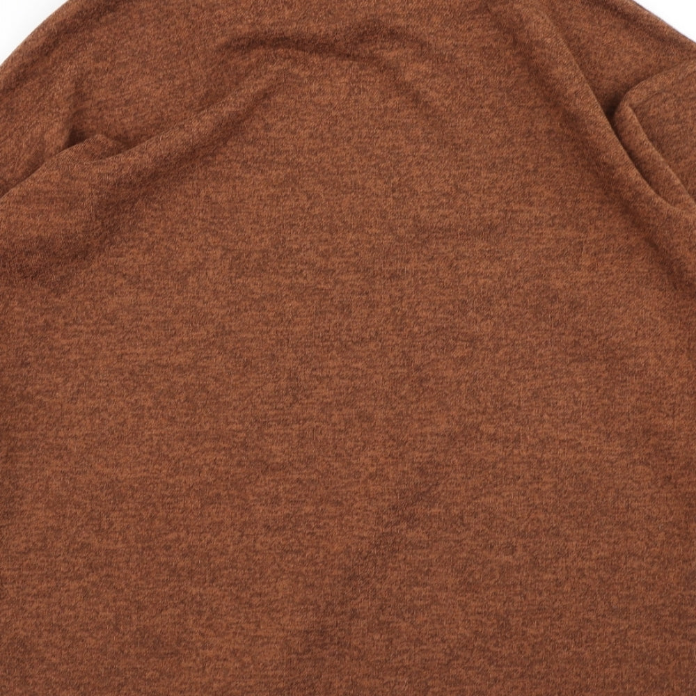 Womens UK Size M New Look Brown Basic T-Shirt
