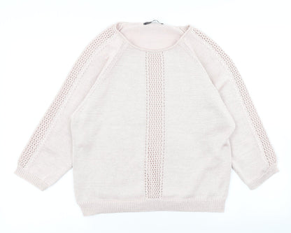 Womens UK Size 12 M&S Pink Pullover Jumper