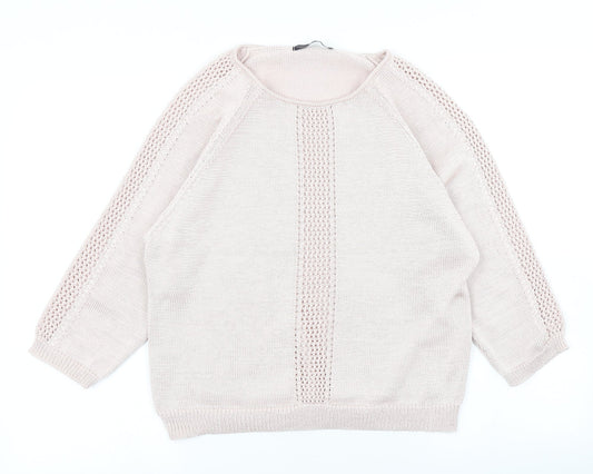 Womens UK Size 12 M&S Pink Pullover Jumper