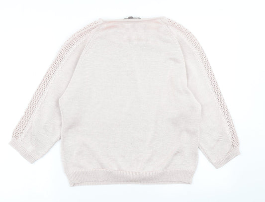 Womens UK Size 12 M&S Pink Pullover Jumper