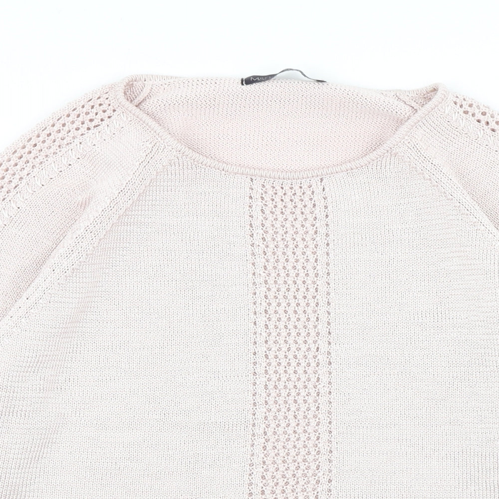 Womens UK Size 12 M&S Pink Pullover Jumper