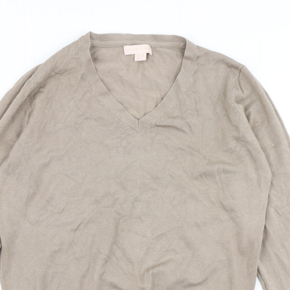 Womens UK Size 14 Plum Tree Brown Pullover Jumper