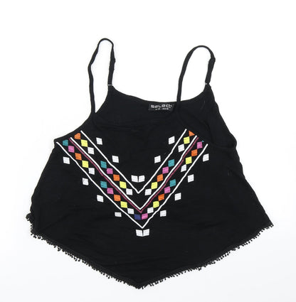 Womens UK Size 12 Select Black Cropped Tank