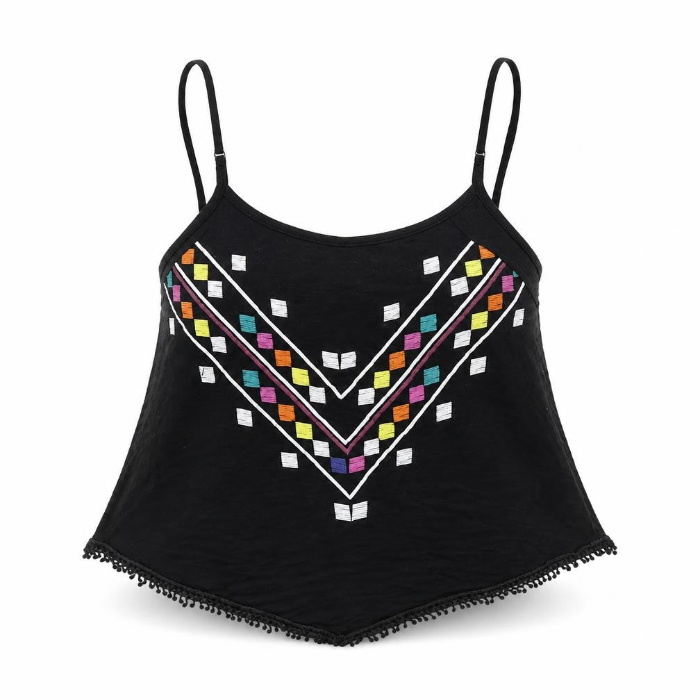 Womens UK Size 12 Select Black Cropped Tank